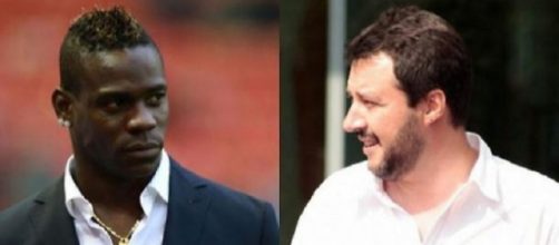 Mario Balotelli e Matteo Salvini