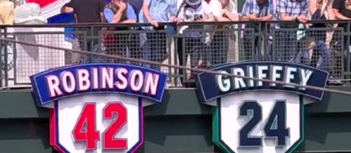 Seattle Mariners' retired numbers. [Image via Ryan DeVault]