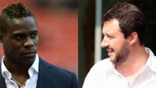 Mario Balotelli e Matteo Salvini