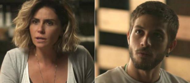 Luzia revela para Ícaro que é a sua mãe em Segundo Sol (Foto: TV Globo) Luzia revela para Ícaro que é a sua mãe em Segundo Sol (Foto: TV Globo)