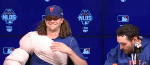 Jacob deGrom interview with Mets. - [MLB / YouTube screencap]