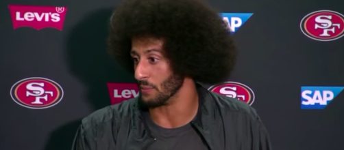 Kaepernick changed culture around the entire country when he kneeled for the national anthem. [image source: ABC News/YouTube screenshot]