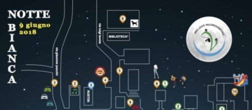 La mappa della Notte Bianca a Valgreghentino 2018 - www.comune.valgreghentino.lc.it