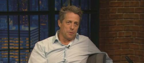 Hugh Grant told Seth Meyers about his wife being kidnapped by a Paris taxi driver on their honeymoon. [Image Late Night With Seth Meyers/YouTube]