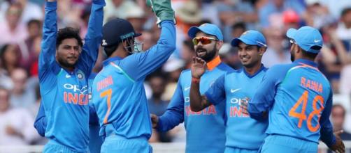 India vs England: Rohit Sharma, Kuldeep Yadav guide visitors to win ... -(Image Cr: ICC/Twitter)