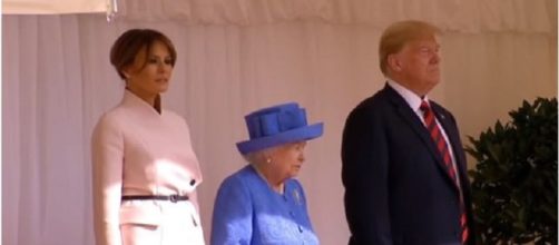 Donald Trump and Melania meet Queen Elizabeth II [Image Source: Latest World News Updates - YouTube]