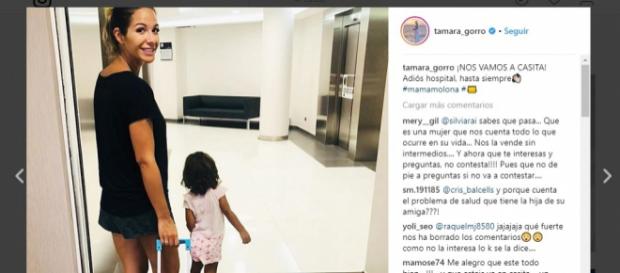 La hija de Tamara Gorro se recupera después de haber sido hospitalizada durante dos días La hija de Tamara Gorro se recupera después de haber sido hospitalizada durante dos días