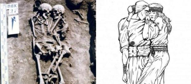 Esqueletos de casal da pré-história foram encontrados abraçados na Ucrânia (Crédito: East2West News) Esqueletos de casal da pré-história foram encontrados abraçados na Ucrânia (Crédito: East2West News)