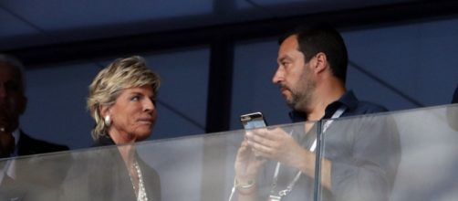 Matteo Salvini allo stadio di Mosca per la finale del Mondiale