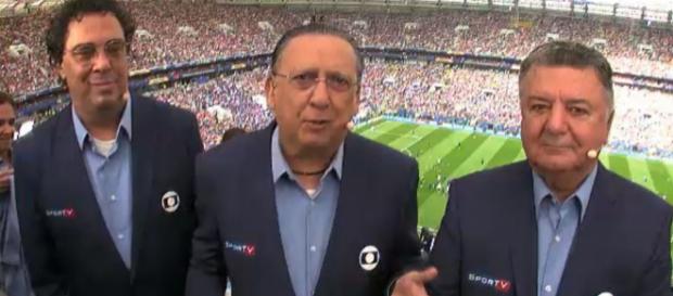Casagrande, Galvão e Arnaldo Cézar trabalharam juntos em mais uma Copa Casagrande, Galvão e Arnaldo Cézar trabalharam juntos em mais uma Copa