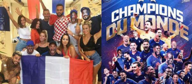 Les candidats de télé-réalité fêtent la victoire de l'équipe de France Les candidats de télé-réalité fêtent la victoire de l'équipe de France