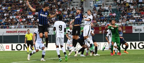 Una fase di Lugano-Inter, prima amichevole stagionale disputata dai nerazzurri