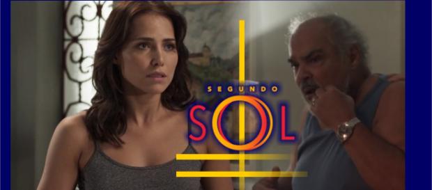 Rosa é humilhada pelo pai, em Segundo Sol. Rosa é humilhada pelo pai, em Segundo Sol.
