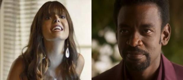 Rochelle descobre parentesco com Roberval. (Foto: Divulgação TV Globo) Rochelle descobre parentesco com Roberval. (Foto: Divulgação TV Globo)