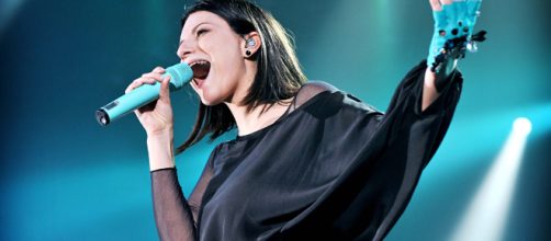 La cantante Laura Pausini durante un concerto