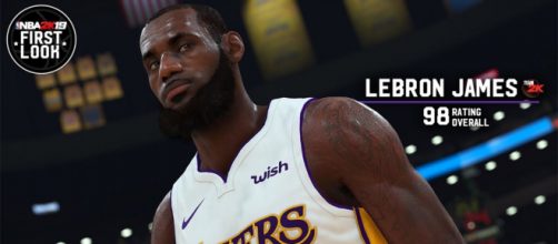 LeBron James received a 98 overall rating in 'NBA2K19.' [Image source: NBA2K19 - Twitter]