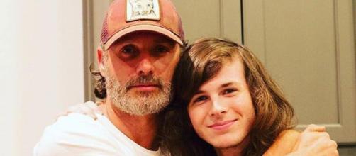 Andrew Lincoln et Chandler Riggs