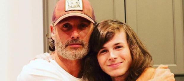 Andrew Lincoln et Chandler Riggs Andrew Lincoln et Chandler Riggs