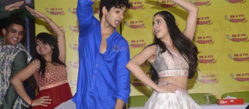 Ishaan, Janhvi at the Launch of Zingaat song from film Dhadak in .. (Bollywood Hungama/Twitter)