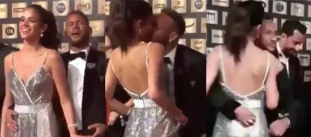 Bruna Marquezine e Neymar Jr. no evento. Bruna Marquezine e Neymar Jr. no evento.