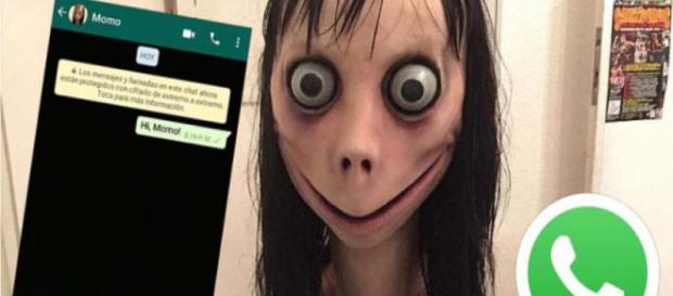 Imagem compartilhada nas redes sociais afirmando se tratar de 'Momo'. Imagem compartilhada nas redes sociais afirmando se tratar de 'Momo'.