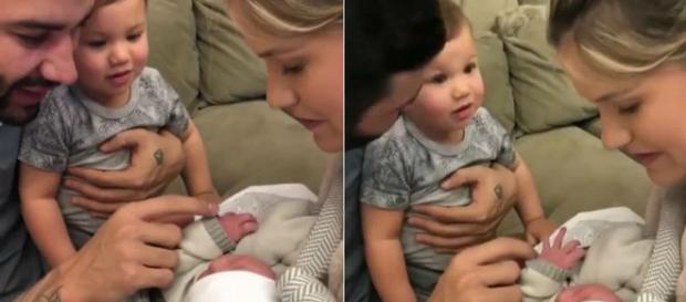Gusttavo Lima grava momento em que os filhos se conhecem (Reprodução Instagram) Gusttavo Lima grava momento em que os filhos se conhecem (Reprodução Instagram)