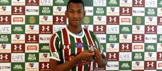 Último reforço contratado, Bryan Cabezas foi apresentado nesta sexta-feira pelo Fluminense (Foto: Mailson Santana) Último reforço contratado, Bryan Cabezas foi apresentado nesta sexta-feira pelo Fluminense (Foto: Mailson Santana)