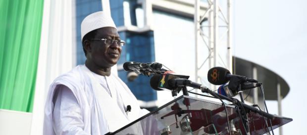 Soumaïla Cissé, principal opposant au président sortant IBK dans un meeting à Bamako. Soumaïla Cissé, principal opposant au président sortant IBK dans un meeting à Bamako.