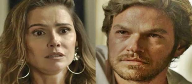 Após Luzia ser baleada, Beto exige o divórcio para Karola em Segundo Sol (Foto: TV Globo) Após Luzia ser baleada, Beto exige o divórcio para Karola em Segundo Sol (Foto: TV Globo)