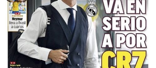 La prima pagina di Marca che conferma la trattativa tra Ronaldo e Juventus