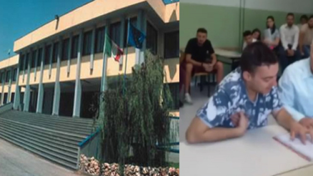 Francesco, lo studente affetto da autismo, durante il suo esame di maturità