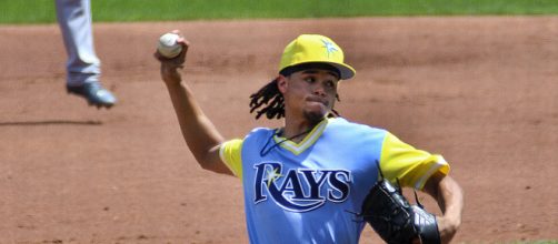 Archer is no longer part of the Rays as he was traded to the Pirates. [image source: Johnmaxmena2- Wikimedia Commons]