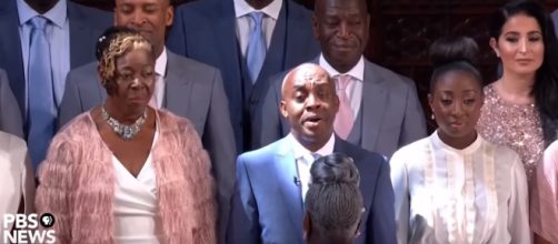 The Kingdom Choir is taking its combined voice even beyond the royal wedding with a Sony Records deal. [image source: PBS News Hour/YouTube]