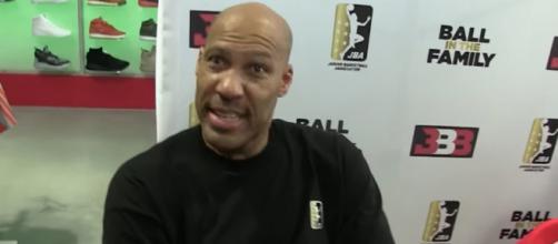 LaVar Ball has guaranteed at least two NBA titles for the Lakers if all his boys join roster with LeBron. - [TMZ Sports / YouTube screencap]