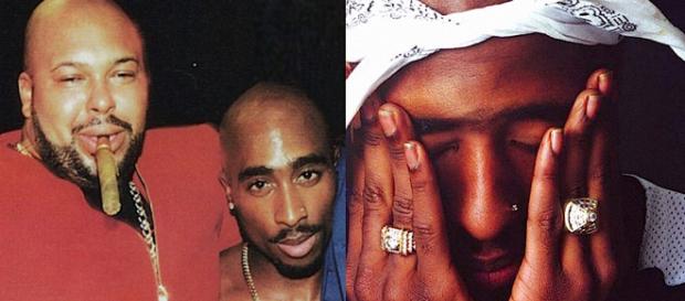 Suge Knight a sinistra, Tupac a destra Suge Knight a sinistra, Tupac a destra