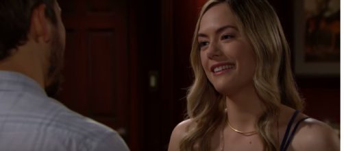 The love triangle heats up with Liam, Hope, and Steffy on 'B&B.' - [CBS / YouTube screencap]
