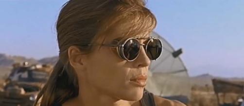 The first photo has been released of Linda Hamilton reprising her "Terminator" role. [Image John Maverick/YouTube]