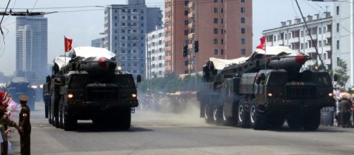 North Korea's ballistic missiles on display during parade. [Image courtesy – Stefan Krasowski, Wikimedia Commons]