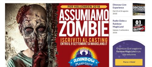 Raimbow Magicland cerca 150 figuranti per festeggiamenti di Halloween 2018