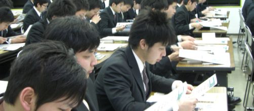 Japón:estudiantes en su mayoría masculinos