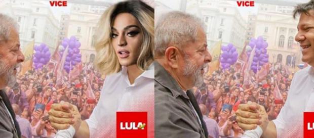 Pabllo Vittar e Lula em montagem Pabllo Vittar e Lula em montagem