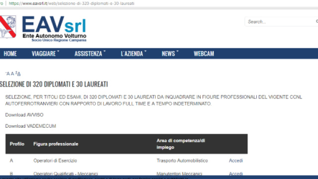 Eav concorso come candidarsi: tempi e modi