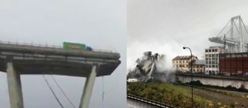 Le immagini del crollo di ponte Morandi a Genova