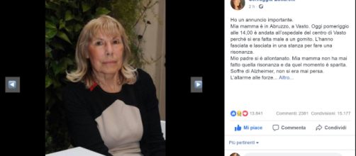 Lieto fine: trovata la mamma di Selvaggia Lucarelli scomparsa da ieri a Vasto.