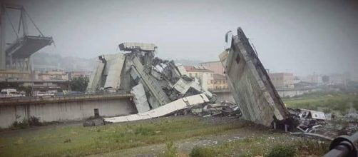 Il ponte Morandi di Genova in direzione Autostrada A10