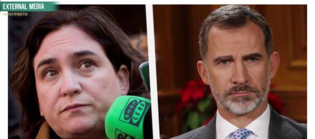 Ada Colau y Felipe VI en imagen de archivo Ada Colau y Felipe VI en imagen de archivo