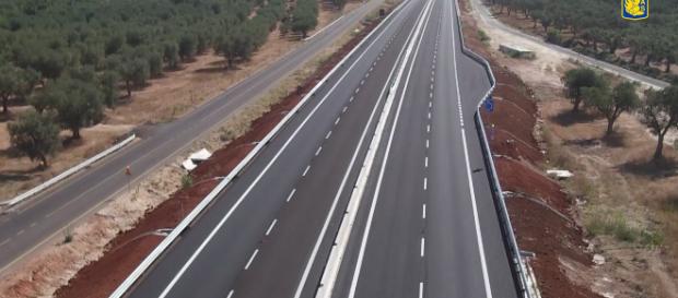 Otranto: il tratto stradale luogo dell'incidente Otranto: il tratto stradale luogo dell'incidente