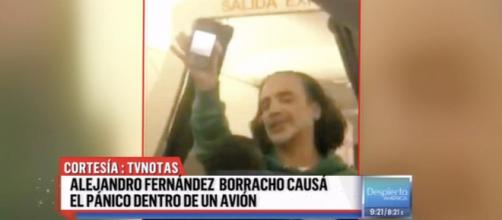 El cantante Alejandro Fernández fue expulsado de un avión por su estado de embriaguez