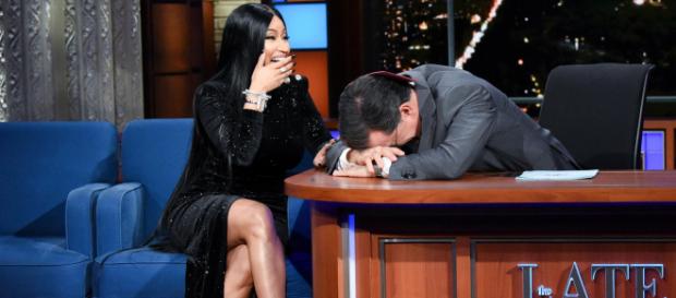 Nicki Minaj adds Stephen Colbert to Barbie Dreams on Late Show ... - (Image Credit: The Late show /Youtube) Nicki Minaj adds Stephen Colbert to Barbie Dreams on Late Show ... - (Image Credit: The Late show /Youtube)