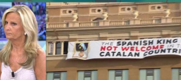La pancarta contra el Rey Felipe VI La pancarta contra el Rey Felipe VI
